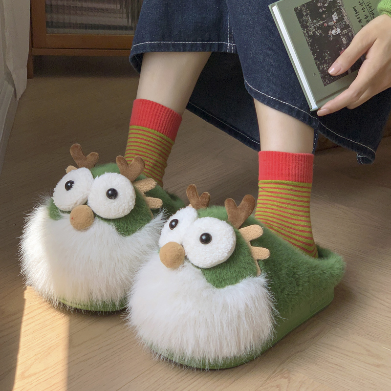 卡通棉拖鞋女款秋冬季2024年新款