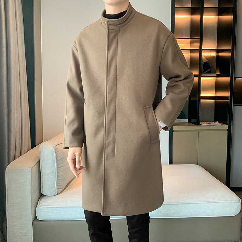男士中长款风衣过膝毛呢外套店主风秋冬季B358-F113-P120加棉P130,男装风衣,电商B345