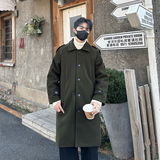 秋冬男士中长款风衣宽松过外套呢子大衣B358-F112-P125加棉P135，男装风衣，电商B345