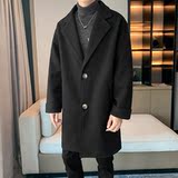 男士呢子帅气中长款风衣宽松大衣秋外套B358-F107-P120加棉P130，男装风衣，电商B345