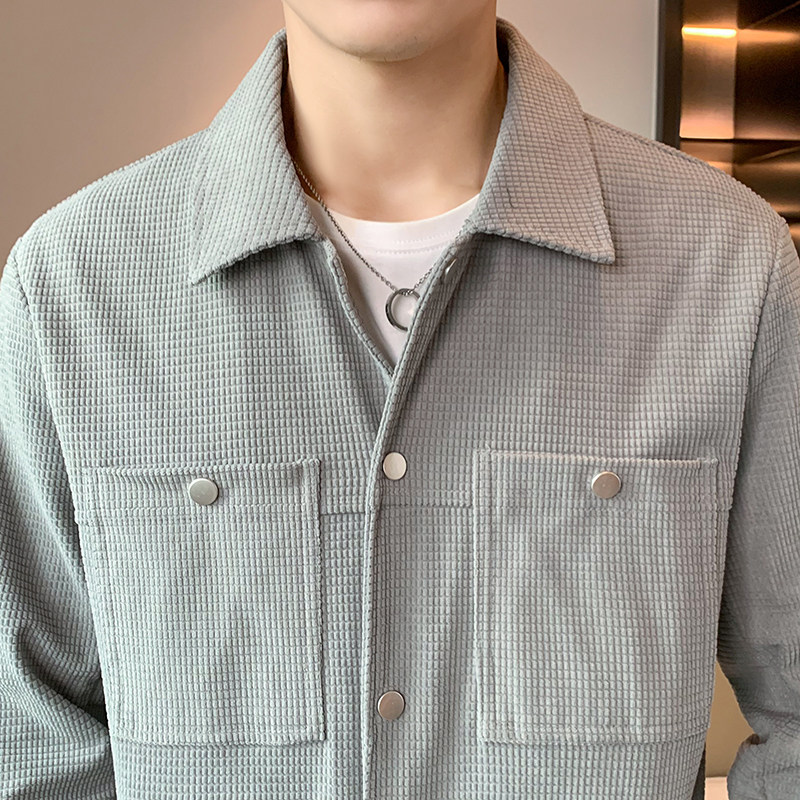 店主风翻领宽松夹克男秋季休闲薄款外套B345-JK03-P95,男装夹克,电商B345