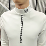 男秋冬T恤加绒打底衫加绒加厚修身高领B345-T65-P30，男装T恤，电商B345