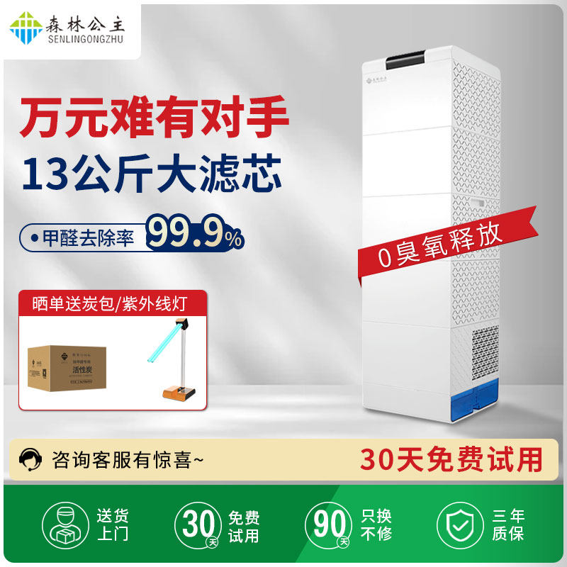 分解去甲醛森林公主空气净化器大滤芯水洗活性炭办公室雾霾二手烟
