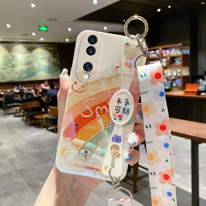 新款点钻彩虹华为荣耀70pro手机壳女80腕带60硅胶防摔套50se斜挎可背v40挂绳30青春可爱20全包x10小众9适用GT使用感如何?