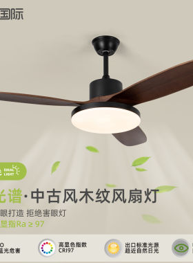 中古风创意吊扇灯简约现