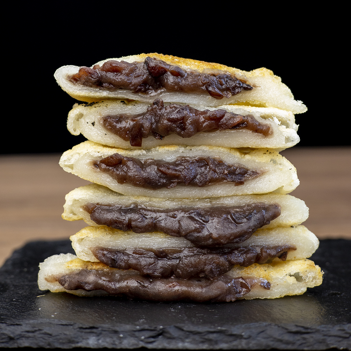 浙江特产传统糕点心纯糯米红豆沙馅手工麻糍粑红糖烤饼早餐半成品