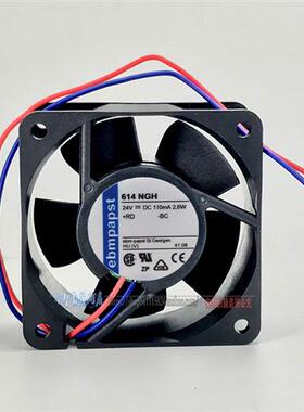 原装德国 ebmpapst  614NGH 110MA  2.6W 24V 变频器散热风扇6025