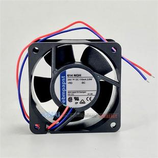 614NGH ebmpapst 110MA 2.6W 变频器散热风扇6025 原装 24V 德国