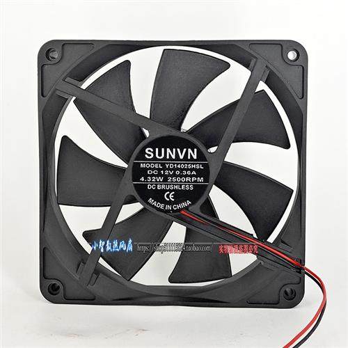 全新 14cm厘米5V 12V 24V电脑机箱主机显卡两线静音散热风扇