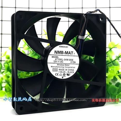 12CM 12V 0.72A 4710KL-04W-B56 四线 PWM 温控散热风扇12025