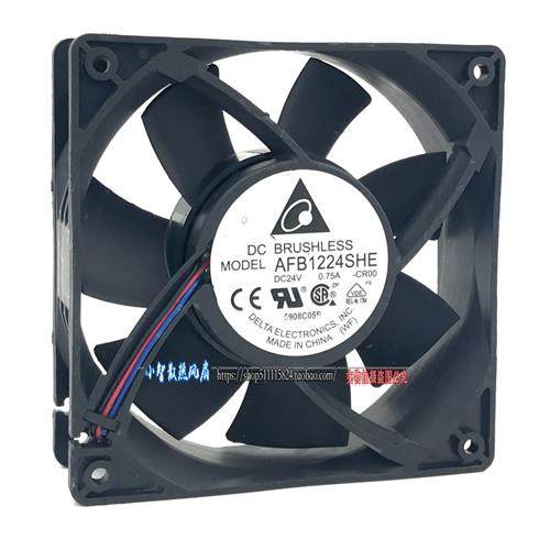 12cm风扇12038 24V 0.75A机箱电源变频器散热风扇 AFB1224SHE