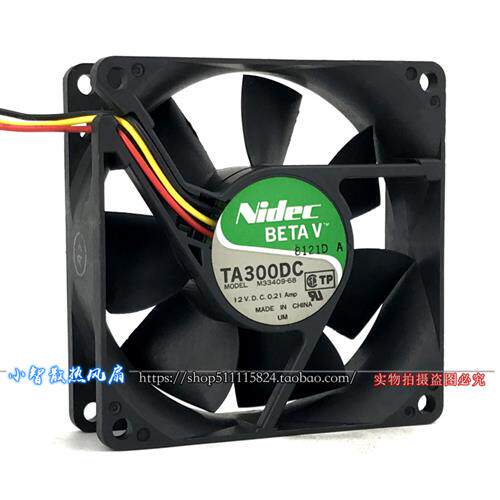 原装Nidec 8CM风扇12V 8025 0.21A静音机箱电源散热风扇M33409-68