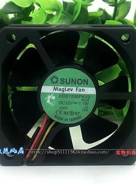 原装   KDE1206PKV2 12V 1.1W 6CM 6020 3线 超静音风扇