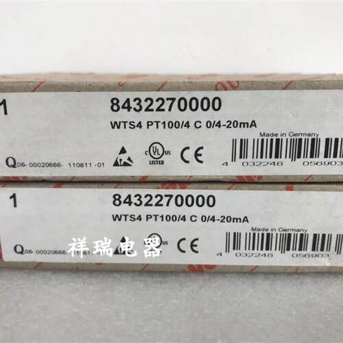 模拟 信号隔离器8432270000 WTS4 PT100/4 843227议价