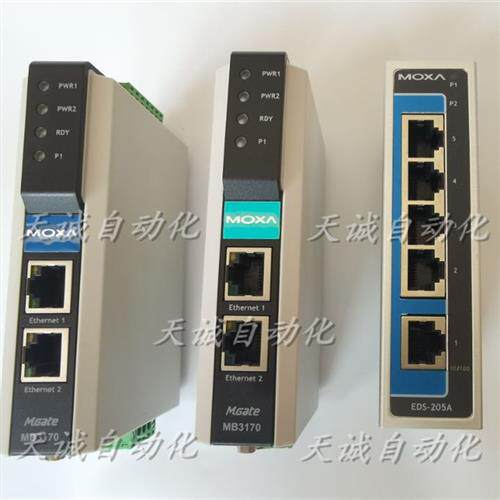 台湾MOXA MGate MB3170/EDS-205A-208A标准MODBUS网关MODBUS议价