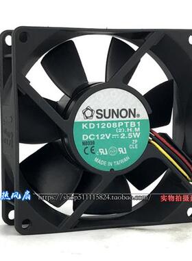 8025 DC12V 2.5W 静音8cm机箱电源散热风扇KD1208PTB1
