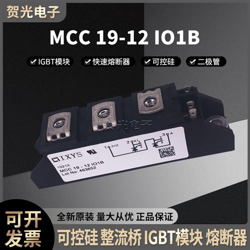 MCC19-16IO1B整流可控硅模块MCC19-12IO1B/14IO1B快恢复二极管
