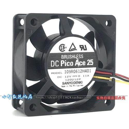 6025 12V 0.11A 6cm 超静音 机箱 排气散热风扇109R0612H401