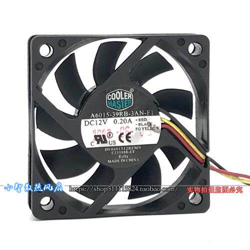 6cm风扇6015 12V 0.20A 静音散热风扇A6015-39RB-3AN-F1