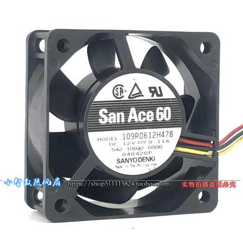 San Ace 60  12V 0.11A 6025 6cm静音 机箱 风扇109R0612H478