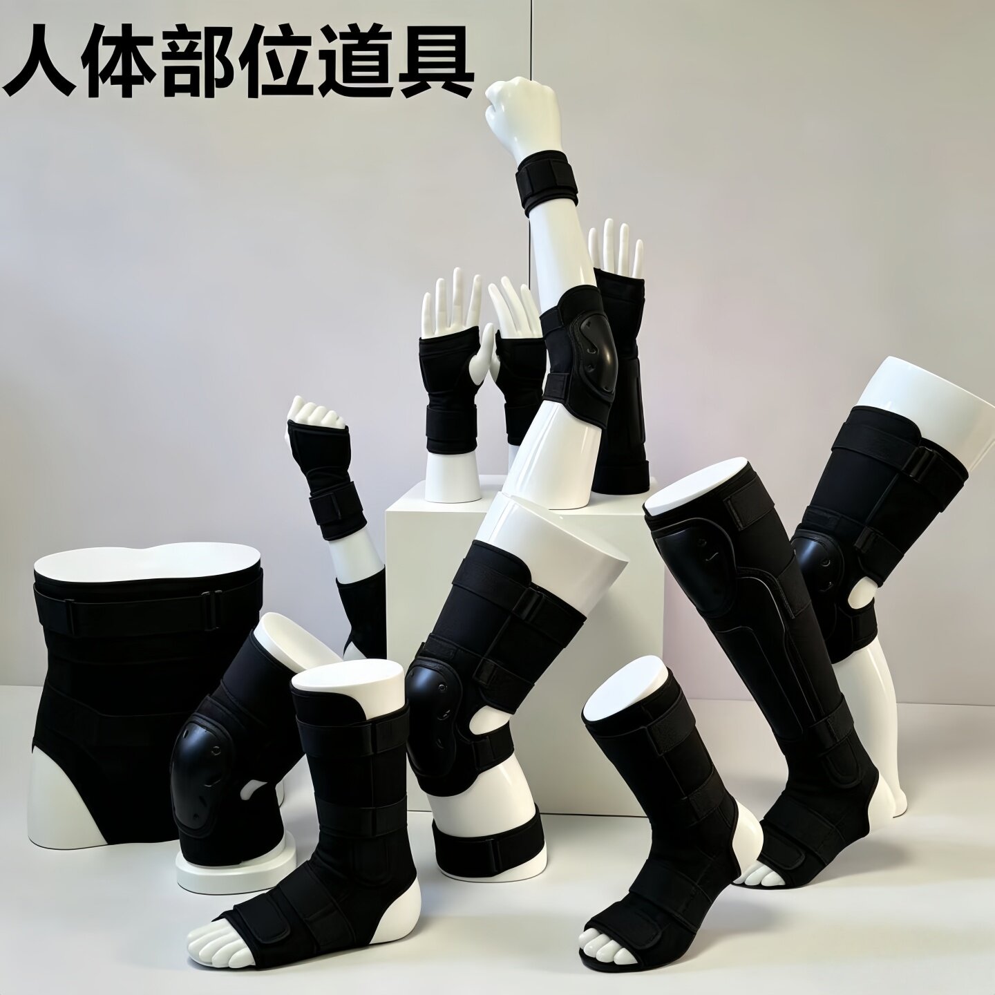 半身腿模护膝展示医疗器械展示道具橱窗展示脚模手摸人体部位展示