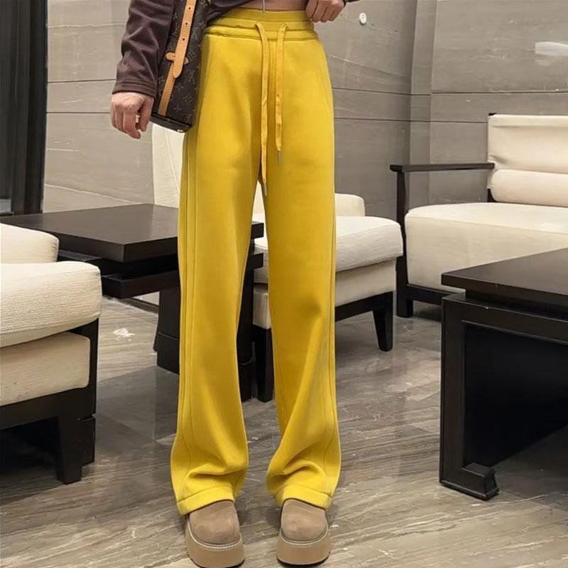 秋冬季加绒高腰运动休闲直筒裤