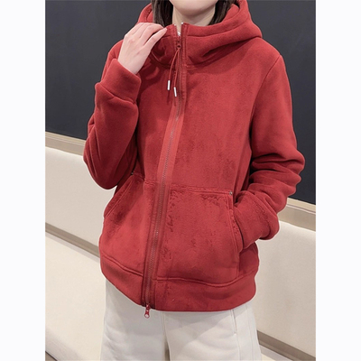 韩系穿搭加绒加厚卫衣女新款2025爆款时尚洋气初冬巨好看的外套潮