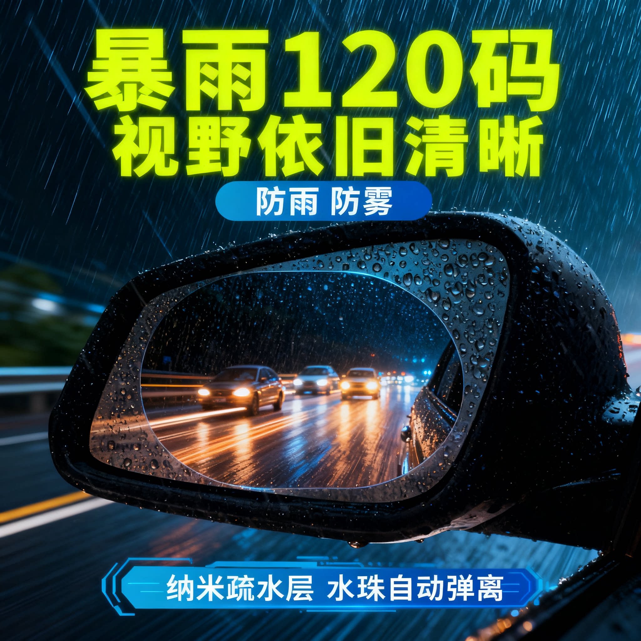 汽车后视镜防雨膜贴膜反