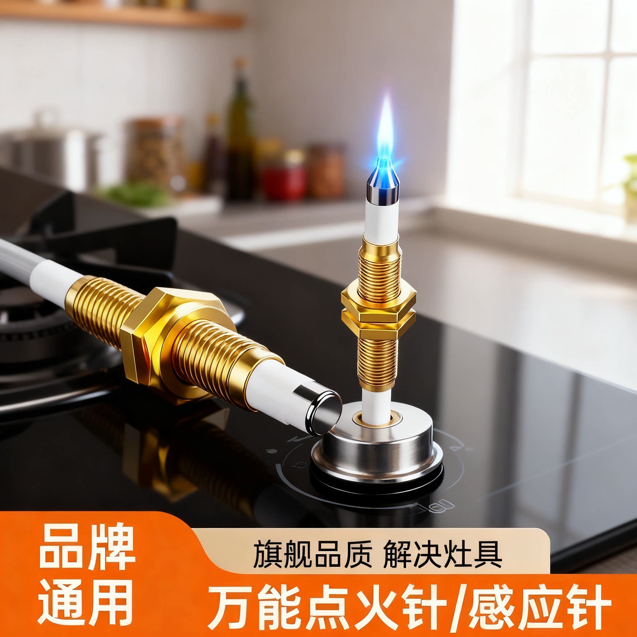 燃气灶点火针通用型天然气煤气灶打火感应针点火器灶具配件大全