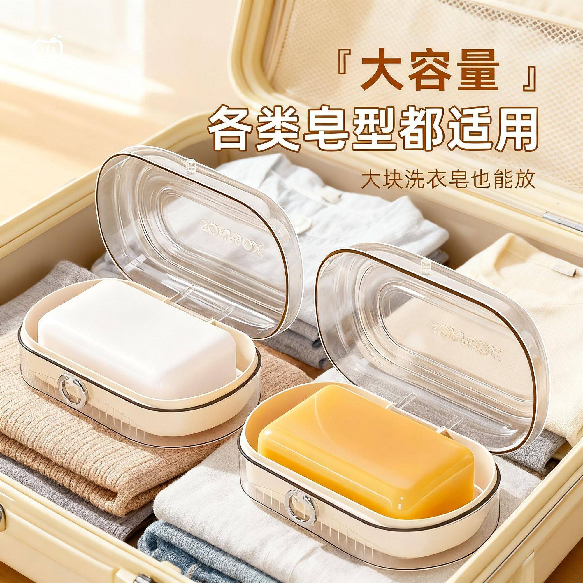 便携式香皂盒旅行肥皂收纳带盖密封沥水盒子旅游轻奢高级2026新款