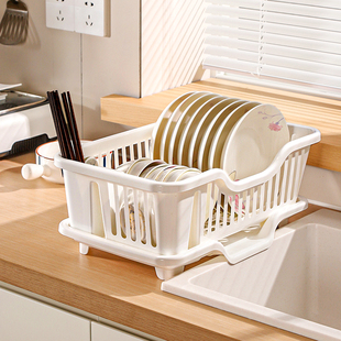 碗筷收纳盒厨房碗碟沥水架放盘子置物架放餐具的碗架碗盘柜沥水篮