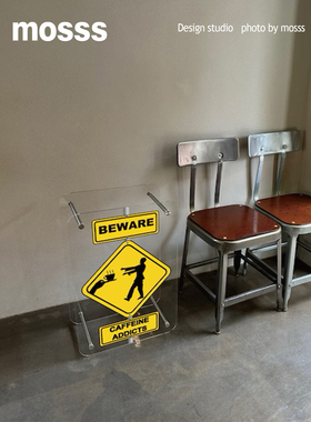 韩ins彩色亚克力异形几何落地广告展示牌落地小众工业风极简门牌