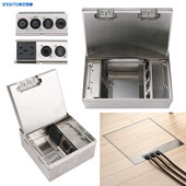 XSSITO纯平嵌入式 地插座五孔网络HDMI音频八芯话筒D型模块地插盒