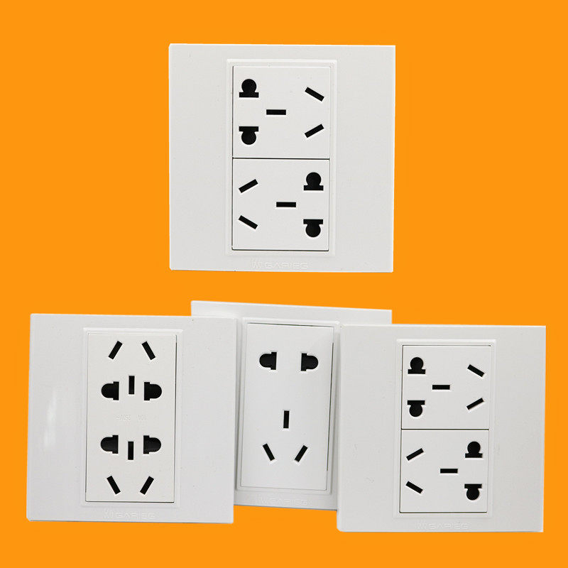 86型连体十孔插座面板 2加3五孔电源多功能分体二三插10a电器插板