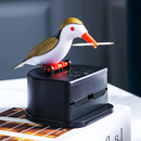 家用高档牙签桶 创意趣味啄木鸟牙签盒小鸟自动按压式 牙签筒个性