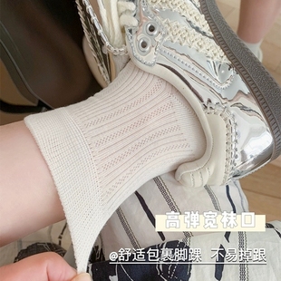 薄款 夏季 镂空网眼jk袜子女短袜ins潮日系miu芭蕾风纯棉短筒袜子女