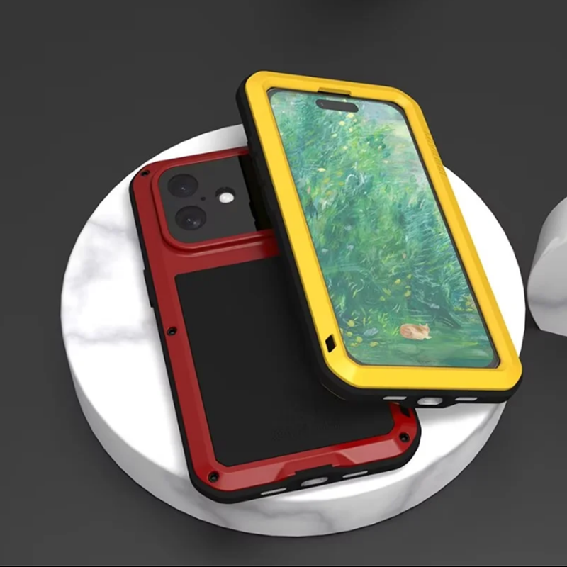 lovemei适用于苹果iphone16三防金属防水壳防爆壳iphone16Pro全包防摔壳防尘壳6Promax硅胶欧美防护壳防震壳