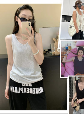 HanesxKarlal亚麻吊带背心