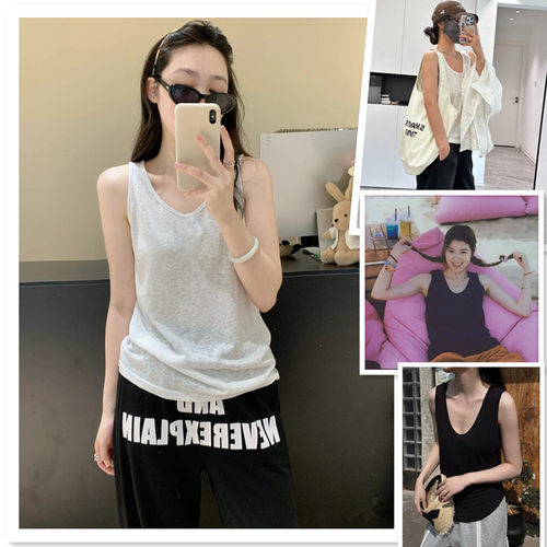 HanesxKarlal亚麻吊带背心