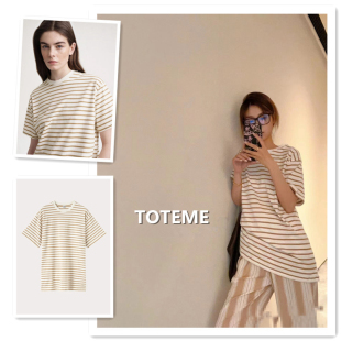 年中折扣 T恤 春夏 宽松全棉条纹短袖 葡萄牙制 TOTEME 小喜家