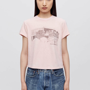 小喜家国内现货 25早秋 REDONE美式街头复古风舒适全棉短袖T恤 女