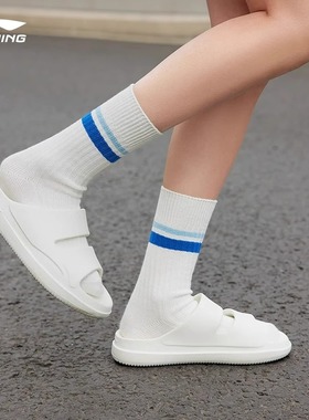 李宁SOFT CLAP拖鞋男女情侣鞋2025新款外穿防滑运动休闲鞋AGAU005