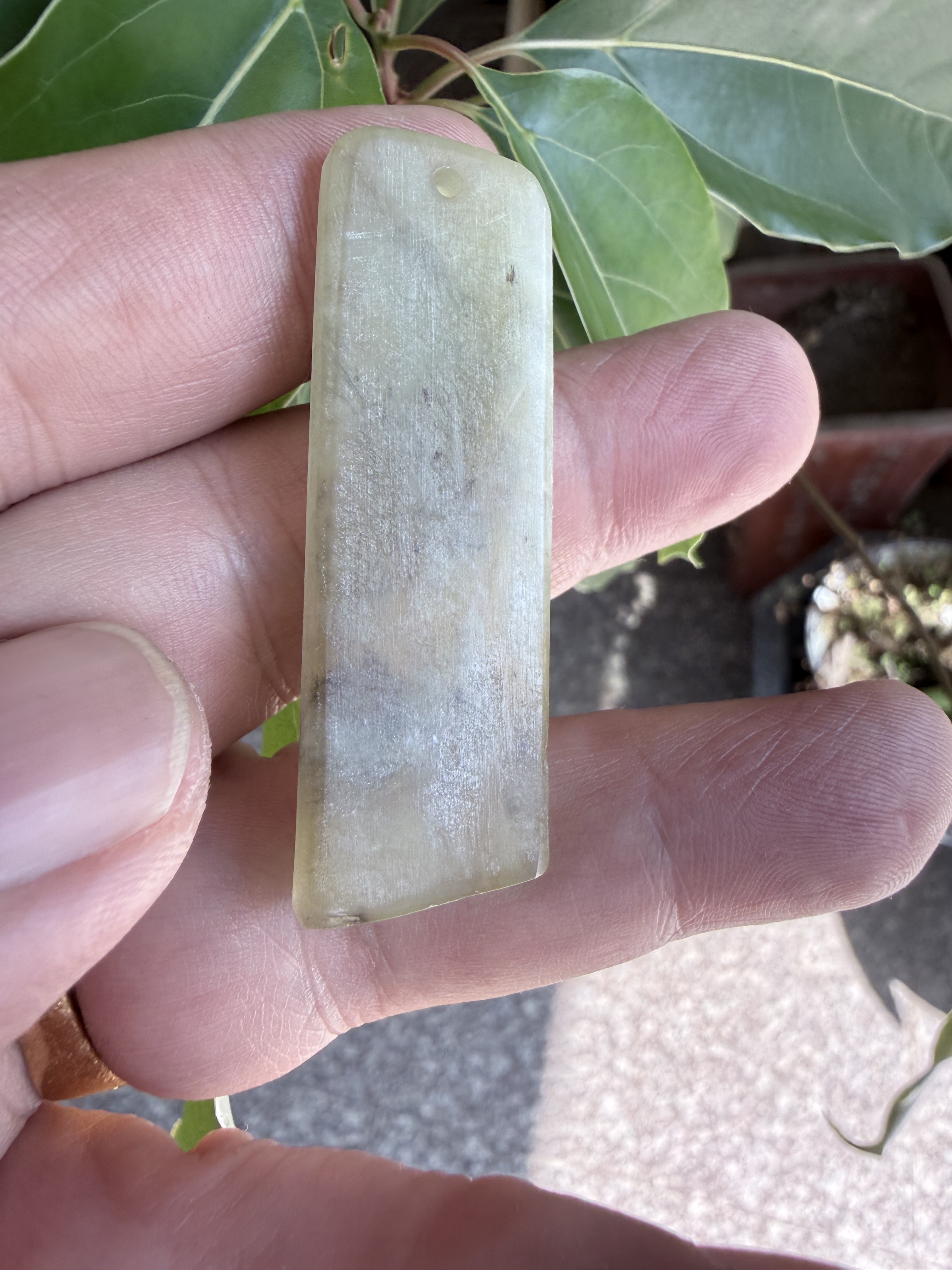 古玉玉牌灰皮沁色挂件吊坠古董玉器无事牌收藏把玩佩戴皆宜M0626