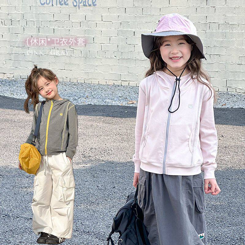 Ambb艾摩贝贝女童2025春季新品儿童休闲卫衣外套