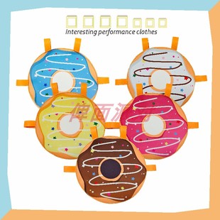 六一儿童节万圣节搞笑创意cosplay亲子可爱彩色甜甜圈人偶服装