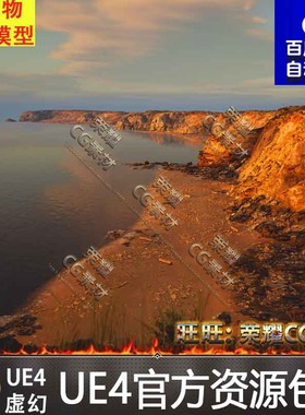 UE5虚幻5 Brushify Beach Pack 5.0-5.1 写实沙滩场景