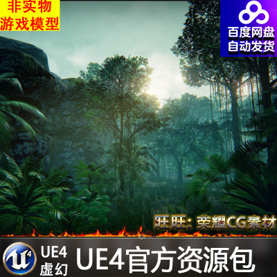 UE4虚幻4 Tropical Forest 写实热带雨林森林树林植物树木场景