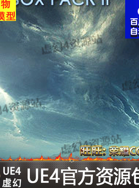 UE4虚幻4 Matte Painting Skybox Pack II 浩瀚大气哑光天空场景