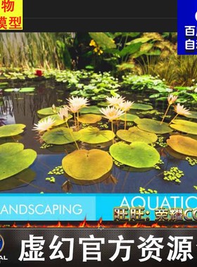 UE5 睡莲荷花水生植物景观Landscaping Aquatic Plants 5.1-5.3