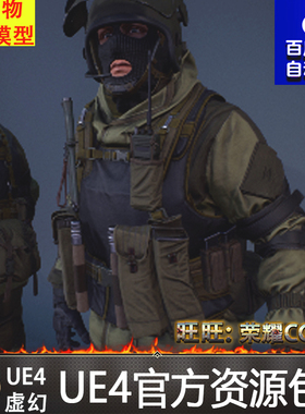 UE4虚幻4 Character Factory Vol 3 RuSpecial 特种部队士兵模型